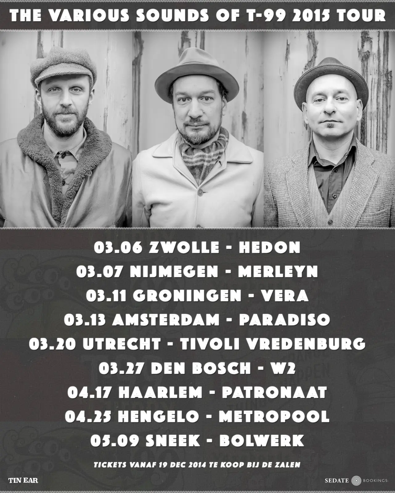 T-99 announce spring 2015 clubtour and return with "The Various Sounds of T-99"